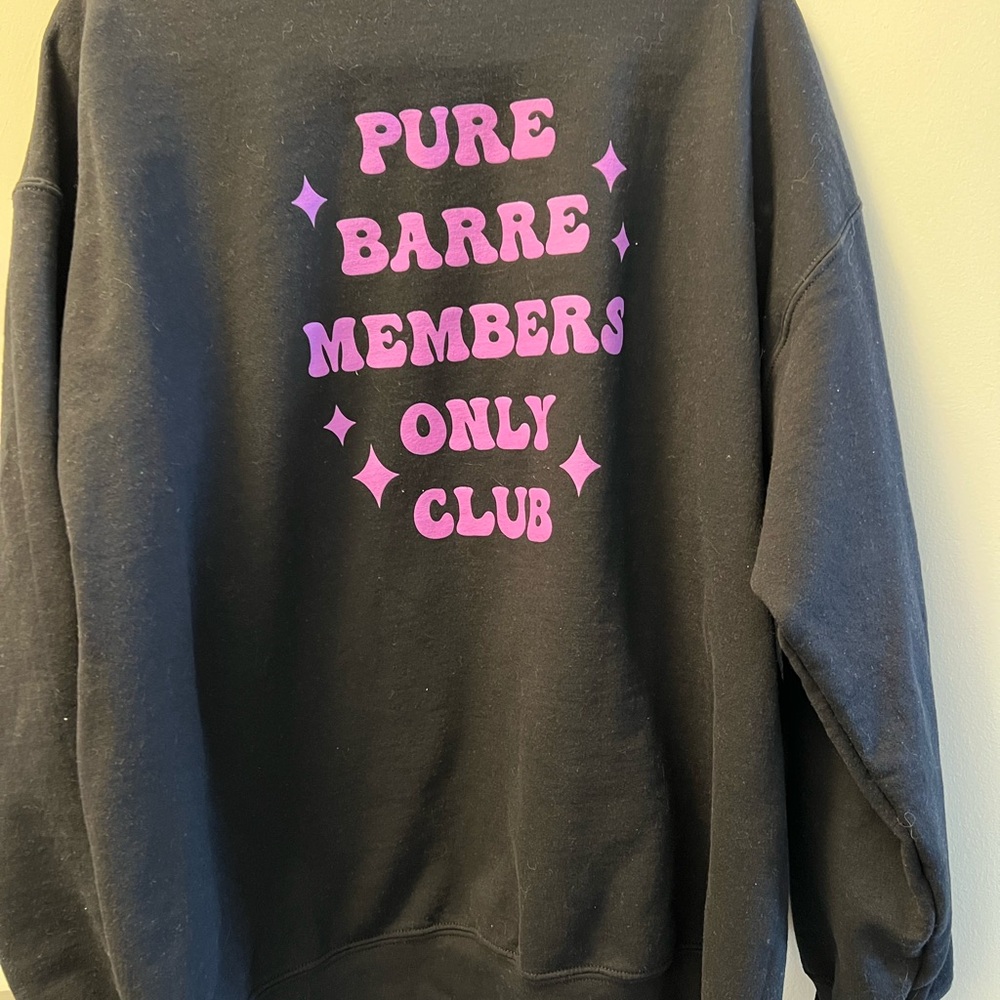 Pure Barre members only club sweatshirt